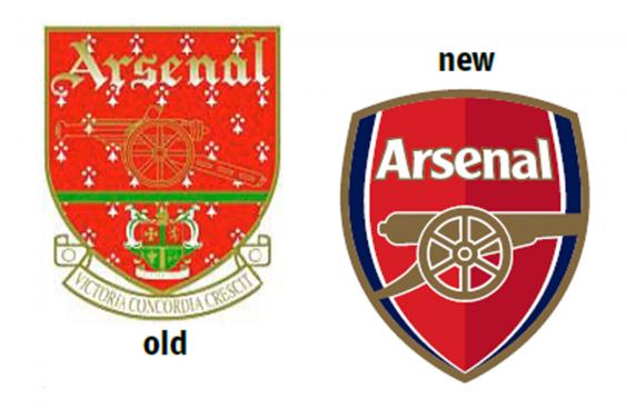 arsenal logo vechi versus nou