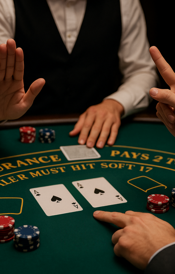 Semnale semne maini Blackjack