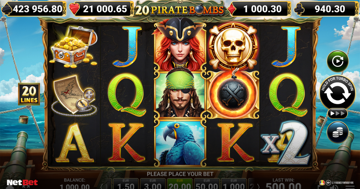 Cum se joaca slotul 20 Pirate Bombs Amusnet