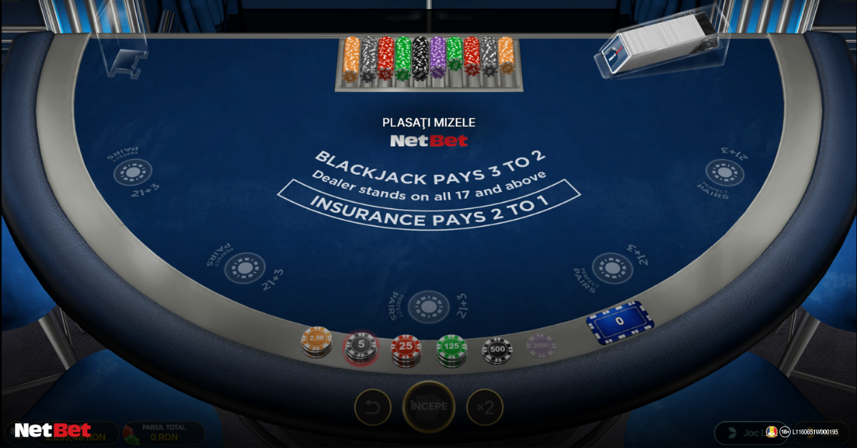 NetBet Casino First Person Blackjack