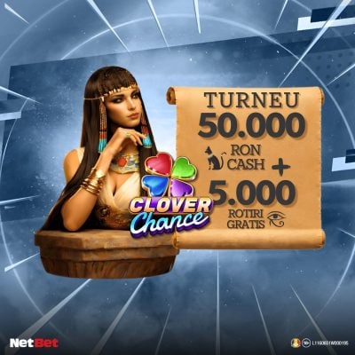Turneu EGT Digital Clover Chance la NetBet Cazino - premii cash și rotiri gratuite